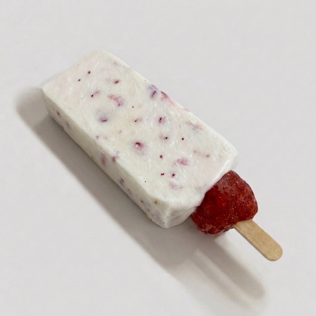 Paleta Leche Fresa con Crema